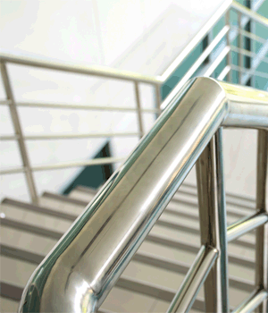 Stainless Steel Hand Railing to Steel Staircase