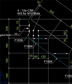 Advance Steel Drawing Editing of a Steel Stair Stringer