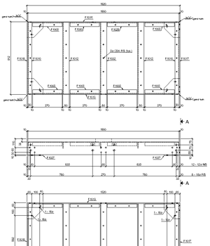 Advance Steel Drawing of a Steel Landing Platform Frame