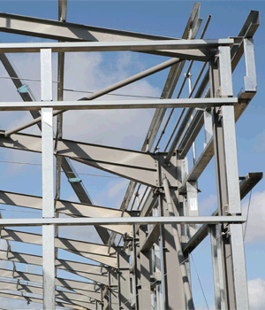 Steel Portal Frame Building with Cold Rolled Purlins and Side Rails